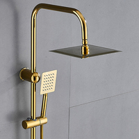 Ensemble de douche mural pour salle de bain, prix d'usine, mitigeur chaud/froid, pomme de douche et douchette, système de douche pour salle de bain