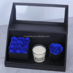 Bougies de noël et de saint valentin 2023 bougies de cadeau de saint valentin <span class=keywords><strong>bougie</strong></span> parfumée de fleurs conservées séchées dans une boîte cadeau - Product Image 4
