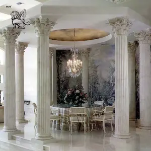 BLVE Interior Decor Villa Hall Classical Luxury Decoration Customized Marble Pillars Natural Stone Column