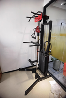 Station de musculation multifonctionnelle à câble unique avec barre de traction et poulie latérale, équipement de fitness à domicile avec pile de poids