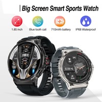 Nouveautés Montre connectée sportive étanche IP68 avec grand écran de 1,85 pouce, batterie longue durée de 710 mAh, appels Bluetooth