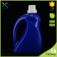 Bouteille en plastique HDPE de 2L et 4L pour détergent liquide, avec bouchon à vis, logo personnalisé, impression sérigraphique, conteneur pour nettoyant lessive - Vente en gros