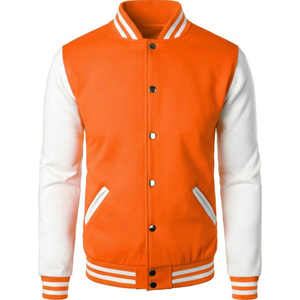 Veste de sport décontractée pour homme et femme, style varsity, hiver, logo brodé personnalisé, tissu polaire 300g, respirant, coupe-vent, OEM - Product Image 1