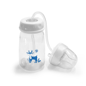 Bouteille pour bébé sans BPA, anti-coliques, 150 ml, en PP et silicone, à main libre, avec débit variable, design à 360 degrés pour l'alimentation au lait - Product Image 4