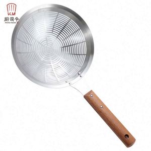 Cuillère écumoire professionnelle de cuisine en acier inoxydable avec poignée confortable - Product Image 1