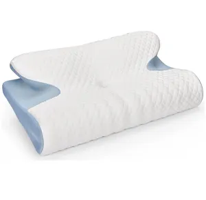 Contour Pillow for Neck and Shoulder Pain Cervical Memory Foam Pillow Ergonomic Pillow for Neck Support with Breathable