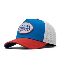 Casquette personnalisée OEM style course perforée avec logo en caoutchouc, ajustable, 5 panneaux, séchage rapide, résistante à l'eau