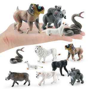 <span class=keywords><strong>Fauna</strong></span> artificial, Macaco negro africano con cresta, Hurón, mandril, jabalí, cerdo, Koala, pitón, modelo, decoración - Product Image 4