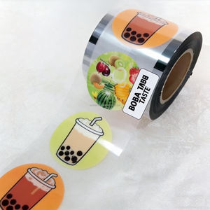 Film d'étanchéité pour gobelet à thé au lait en plastique facile à décoller personnalisé, rouleau de film plastique, impression de film plastique, film d'étanchéité pour gobelet pour gobelets en plastique Boba de 95 95 98 mm - Product Image 2