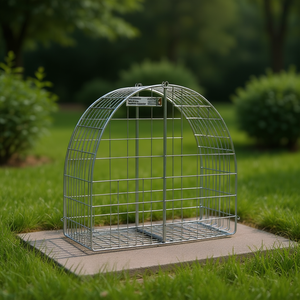 ตะกร้ากาเบียนทรงโค้งสีเงิน ขนาด 78.7x19.7x31.5 นิ้ว ทำจากเหล็กชุบสังกะสี สำหรับตกแต่งสวนและภูมิทัศน์กลางแจ้ง - Product Image 2