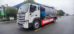 รถบรรทุกกำจัดตะกอน FOTON 4x2 ขนาด 15 ลูกบาศก์เมตร มาตรฐานยูโร 3/ยูโร 5 พวงมาลัยซ้ายและขวาเป็นตัวเลือกเสริม พร้อมหัวฉีดน้ำแรงดันสูงคู่และระบบดูดสุญญากาศ - Product Image 2