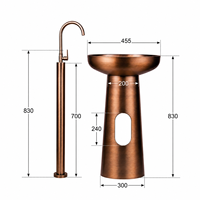 Évier simple Handsons LZ-003 en acier inoxydable 304 finition satinée, design unique fait main, installation sur comptoir, garantie 3 ans