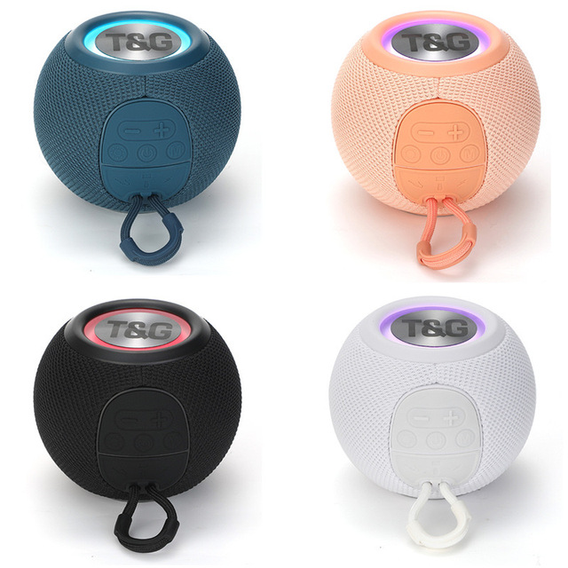 TG337 Blue Tooth Speaker Wireless Colorful Lamp Fabric USB TF Aux Subwoofer Outdoor Portable Mini BT5.3 Speaker