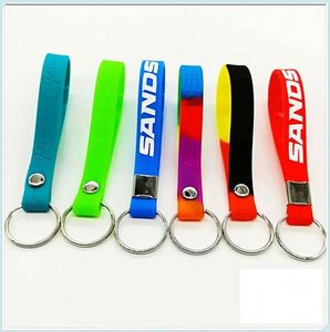 High Quality <b>Custom</b> Rubber Sports Wrist Wrislet Colorful Bracelet <b>Keychain</b> - Product Image 6