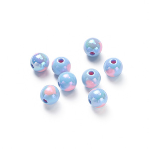 Acrylic Round <b>Beads</b> 14mm Colored With Hole For Bracelet Making DIY Jewelry Crafting Material - Product Image 2