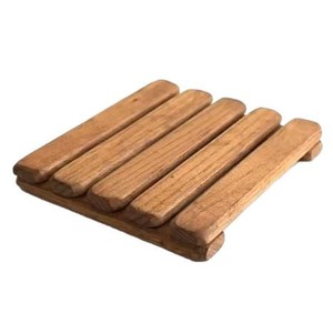 Sous-plat en bois d'acacia 15x15 cm, résistant à la chaleur, pour la protection des ustensiles de cuisine - Product Image 2