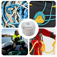 Cordes en nylon PP PE de haute qualité, vente directe d'usine, bleues, blanches, rouges, jaunes, 8 mm, 10 mm, 12 mm, pour la pêche et l'emballage
