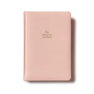 Custom Gold Foil Logo Linen Fabric Writing Notebook Spiritual Wellness Self Care Journals A5 Green Cloth Cover Reading Journal