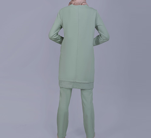 Ropa Deportiva Musulmana Modest para Mujer, Personalizada, de Alta Calidad, Transpirable, Ligera, de Secado Rápido, Poliéster/Algodón, para Correr, de Dos Piezas - Product Image 2