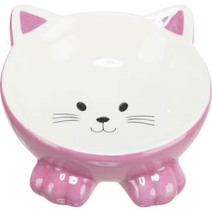 Bol en céramique pour chat 0,15 L 14 cm, distributeur de nourriture pour chats - Product Image 1