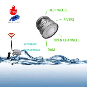Rd MODBUS nehir açık kanal Radar su akış hızı ölçer baraj su seviye sensörleri için rezervuar tankı sıvı seviyesi verici