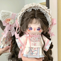Style de palais chinois 20cm meilleur ami cadeau d'anniversaire jouet Super doux en peluche bébé robe jupe poupée ensemble avec de grands yeux poupée mignonne