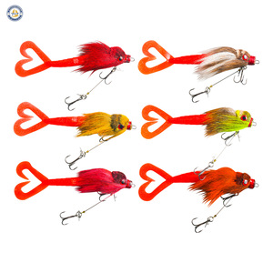 Señuelo de pelo de ciervo para pesca de lubina, 21cm 50g, cola suave, cebo de superficie - Product Image 5