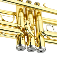 JINBAO Standard Bb Tone Trumpet Durable Brass Wind for School Marching Band Performance