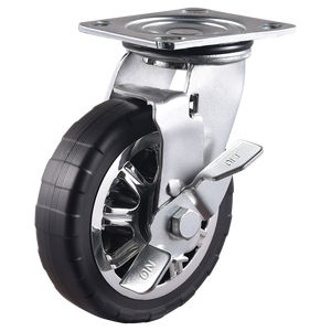 ล้อเลื่อนอุตสาหกรรม VIMA Versatile Iron PP PU แบบติดตั้งถาวร ขนาด 4 ถึง 8 นิ้ว ลูกปืนคู่ รับน้ำหนักได้ 350 กก. ทำงานเงียบ - Product Image 5