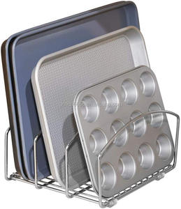 Organizzatore per Utensili da Forno Cromato 2026, <span class=keywords><strong>Porta</strong></span> <span class=keywords><strong>Teglie</strong></span> in Acciaio e Supporto per Taglieri - Product Image 1