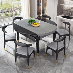 Table à manger en dalle de roche pliable, design moderne et simple, résistante à la chaleur, vente en gros d'usine - Product Image 3