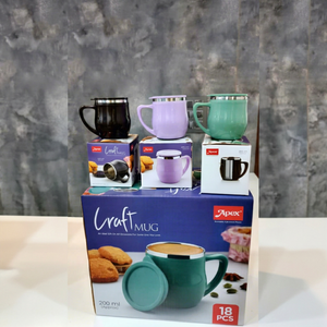 Mug isotherme en acier inoxydable Anax avec couvercle et poignée, tasse sous vide de 200 ml pour la maison, le bureau et les voyages - Product Image 1