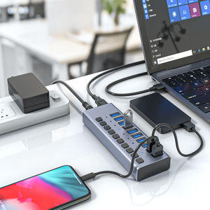 11-Cổng USB 3.1 C Hub 48W <span class=keywords><strong>Power</strong></span> Adapter Expander Với Truyền Dữ Liệu Hợp Kim Nhôm Máy Tính Xách Tay Phụ Kiện Cổ Phiếu Có Sẵn - Product Image 6