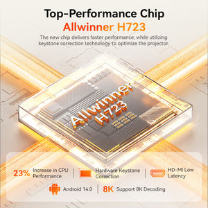 Mini Proyector Nuevo, Allwinner H723, Android 14, 720P, 200 Ansi Lúmenes, 35-235 Pulgadas, 1GB+8GB, Portátil, de Bolsillo, para Habitaciones - Product Image 2