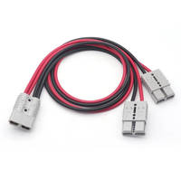 Connecteur d'alimentation gris 50 ampères pour câble d'alimentation gris 50 ampères 2x50 ampères sur mesure de 300 mm pour connexion