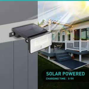 2024 New Folding Outdoor Waterproof Solar Wall Light With Removable Battery PIR Motion Sensor Security Wall Lights