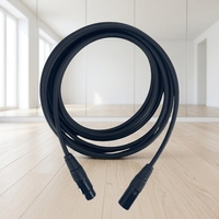 Câbles audio XLR mâle-femelle Aixton personnalisés, longue durée de vie, fiables, conducteur en cuivre nu, noirs, pour éclairage de scène, microphone