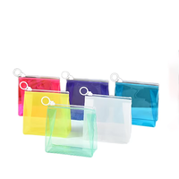 Sac cosmétique élégant en PVC léger avec fermeture à glissière Logo personnalisé et vinyle écologique pour un usage professionnel-Rangement du maquillage à poignée