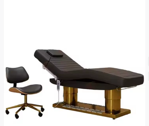 Electric Massage Table Stainless Steel Esthetician <b>Bed</b> Adjustable Salon Spa Furniture with <b>Headrest</b> - Product Image 3