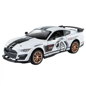 1:24 Simulation Mustang Viper alloy car model sound and light rebound children's toys boy ornaments