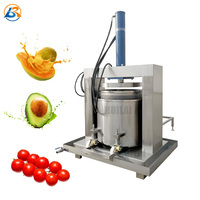 Commerciële verticale hydraulische fruitpers, automatische hydraulische sapcentrifuge met dubbele trommel voor de productie van druivenwijn en fruitsap
