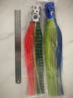 Leurre de pêche à la traîne en métal personnalisable de 16 pouces, 370g (13OZ), pour la pêche au gros gibier, avec têtes de jet DIY et jupes de leurre