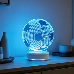 OEM/ODM 3D Crystal Night Light Remote <b>Control</b> Touch <b>Control</b> LED Home Use Creative Sports Pattern Colorful Light - Product Image 5