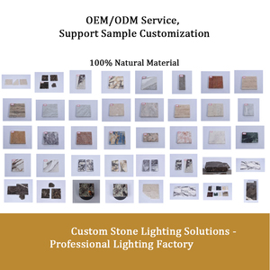 Premium Natural Stone Components for <b>Lighting</b> Fixtures Customizable Marble/Alabaster/Travertine Parts for Modern Lamps - Product Image 6