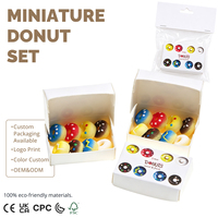 Mini Ensemble de Jeu Donut 1:12 pour Maison de Poupée, Décoration Alimentaire de Boulangerie, Vente en Gros Usine, ODM OEM, Mini Desserts Sucrés en Résine, Accessoires de Fête