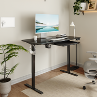 Escritorio Ergonómico de Altura Ajustable Eléctrico, Moderno y Resistente, de Metal, con un Solo Motor, Estación de Trabajo para Computadora, Fácil de Armar