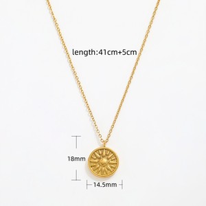 Joolim Jewelry - Collar con Colgante de Diosa del Sol Chapado en Oro de 18K, Joyería de Acero Inoxidable al por Mayor - Product Image 5