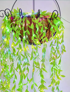 Guirnalda de Luces LED con Decoración Navideña de Hojas de Sauce y Ratán, para Interiores y Exteriores, Venta al Por Mayor - Product Image 6