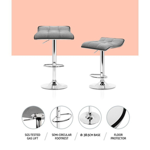 <span class=keywords><strong>Tabouret</strong></span> <span class=keywords><strong>de</strong></span> comptoir pivotant réglable en acier inoxydable, pour la cuisine <span class=keywords><strong>de</strong></span> Cocktail, gris, rembourré - Product Image 5