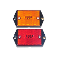 Feu de gabarit LED rectangulaire à montage en surface avec réflecteur pour camion et remorque, conforme SAE/DOT/FMVSS108